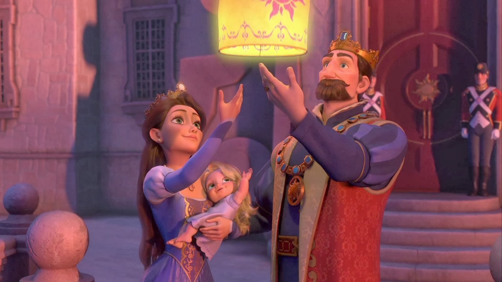 Rapunzel e seus pais