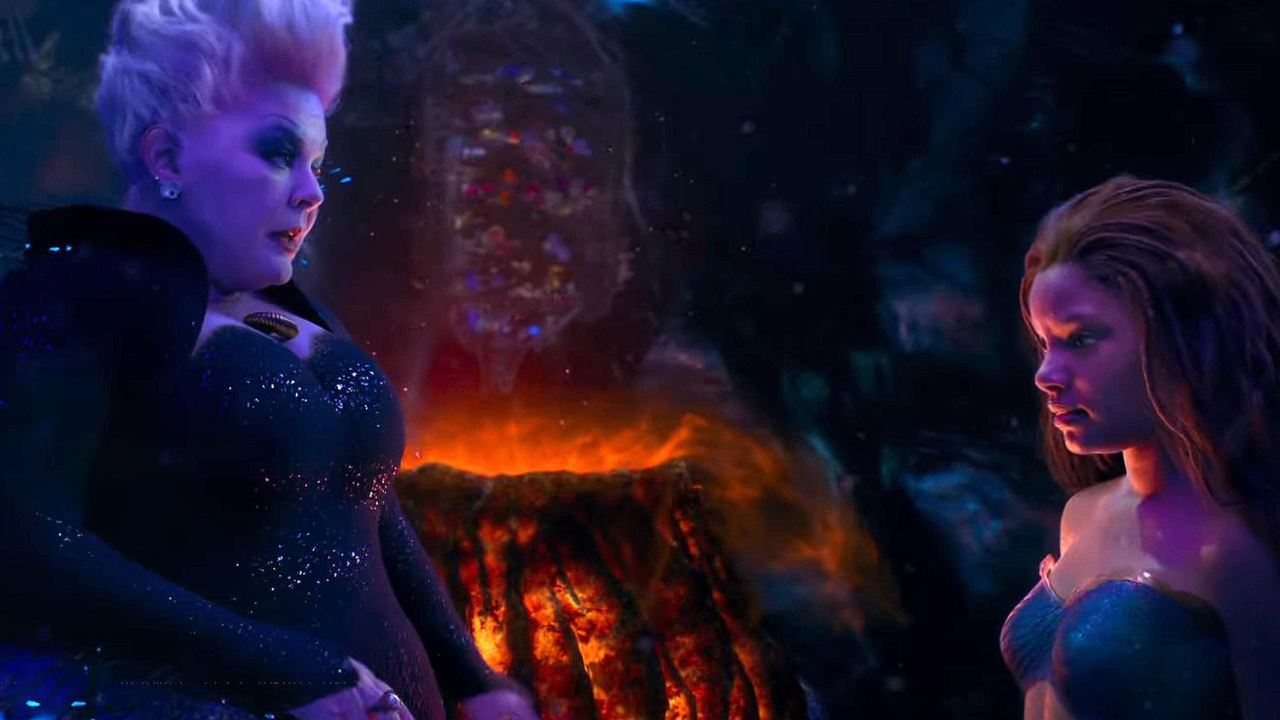Úrsula e Ariel em cena do live-action de 'A Pequena Sereia'