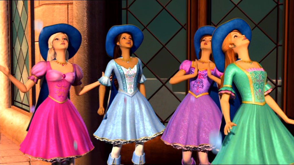 barbie e as três mosqueteiras