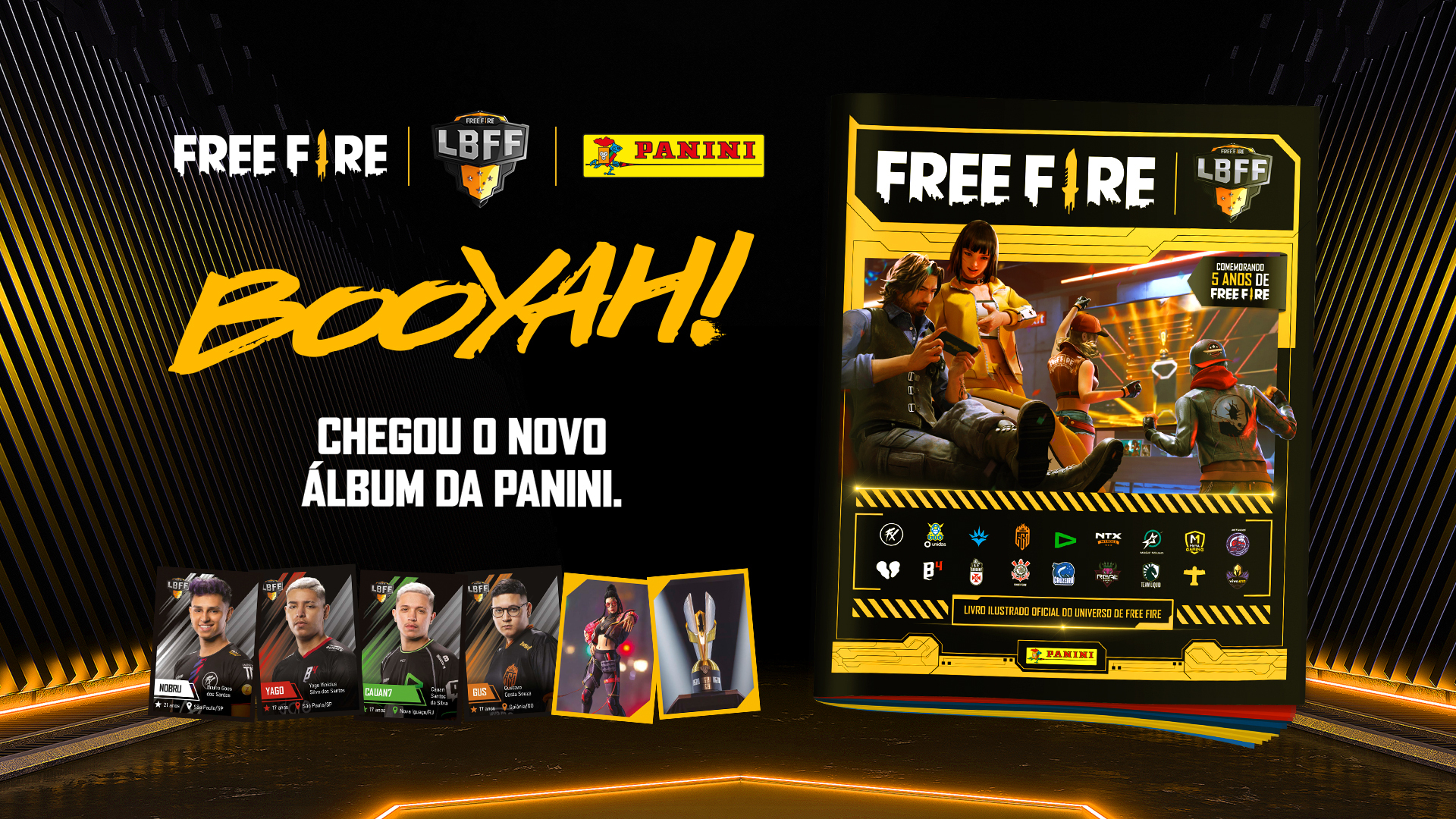album de figurinhas free fire