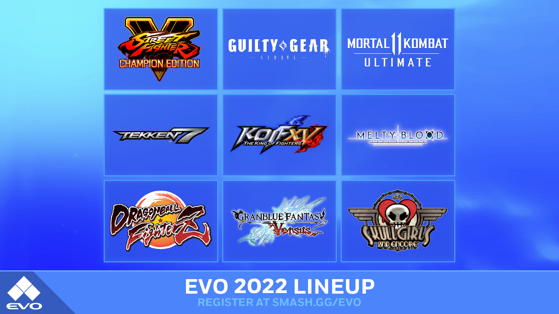 lineup no evo 2022