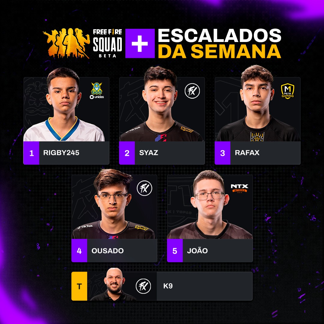 escalados da semana do ff squad
