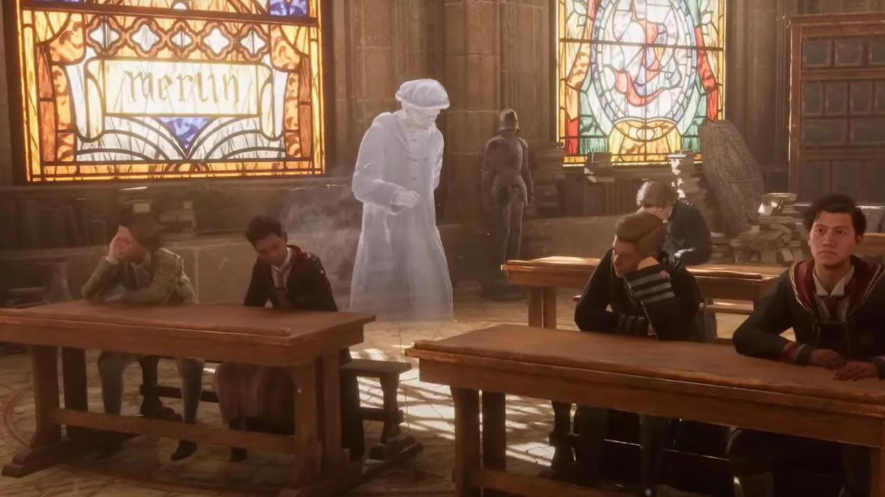 Professor Binns no jogo 'Hogwarts Legacy'