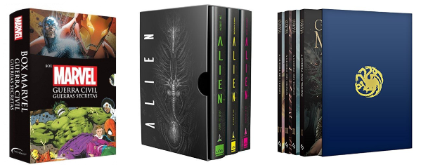 Avengers, Game of Thrones, Harry Potter e outros box para ter na estante
