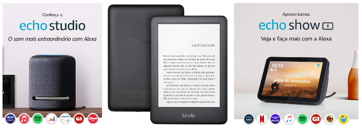 Dispositivos inteligentes Amazon: Kindle, Fire TV Stick, Echo Dot e muito mais