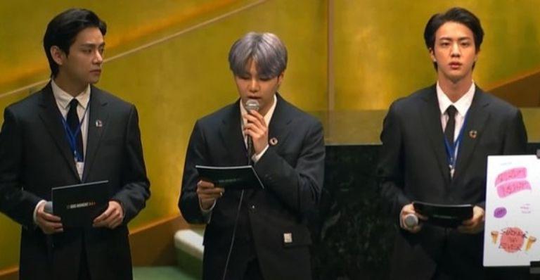 BTS faz discurso na ONU: ‘Partiu o coração cancelar nossa turnê mundial de shows’