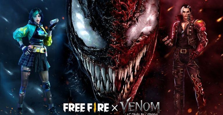 Free Fire terá evento temático com o filme ‘Venom: Tempo de Carnificina’
