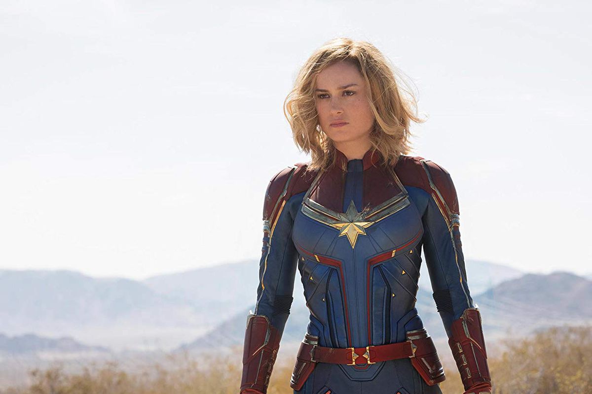 Brie Larson como a Capitã Marvel