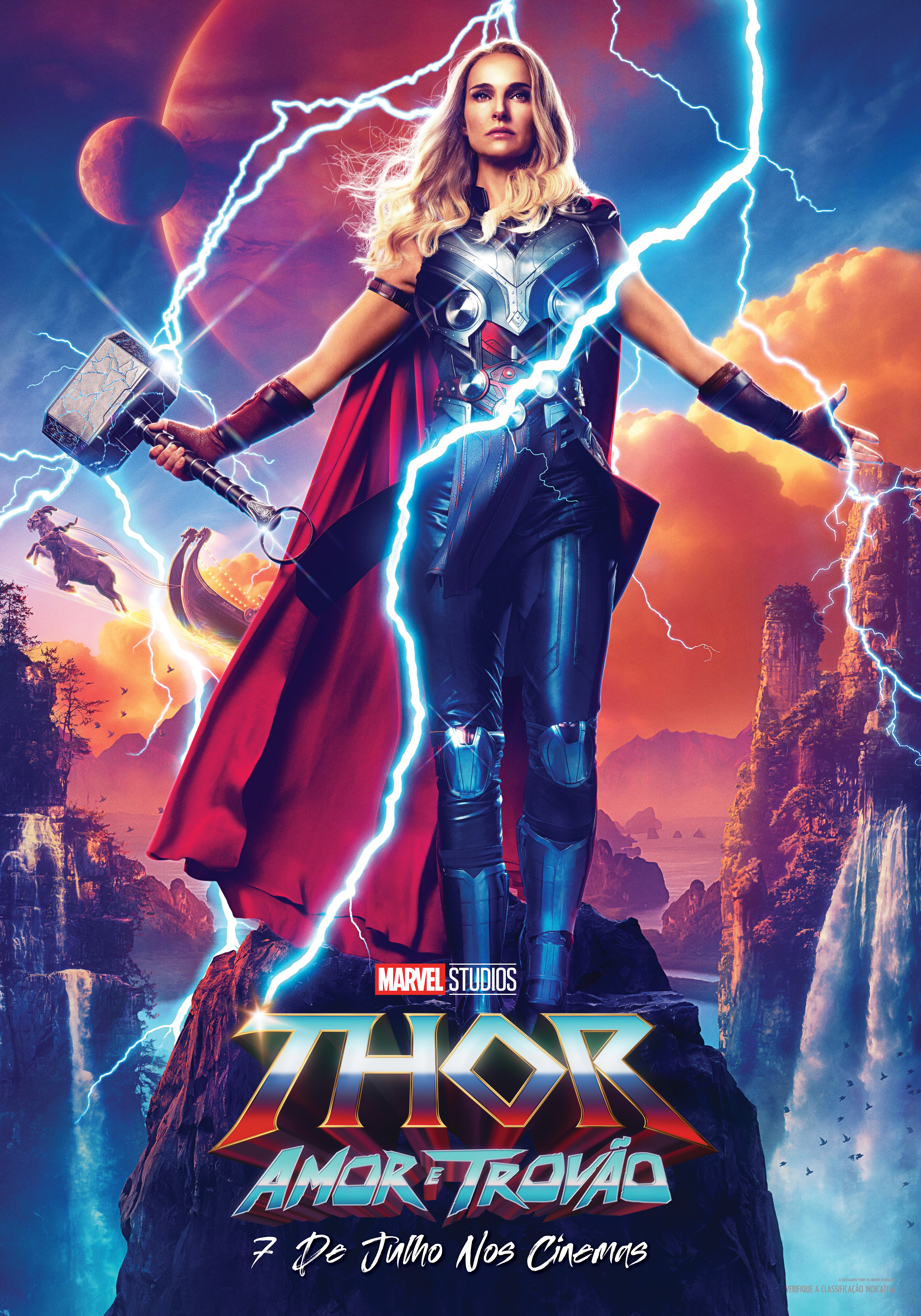Jane Foster em pôster de Thor Amor e Trovão