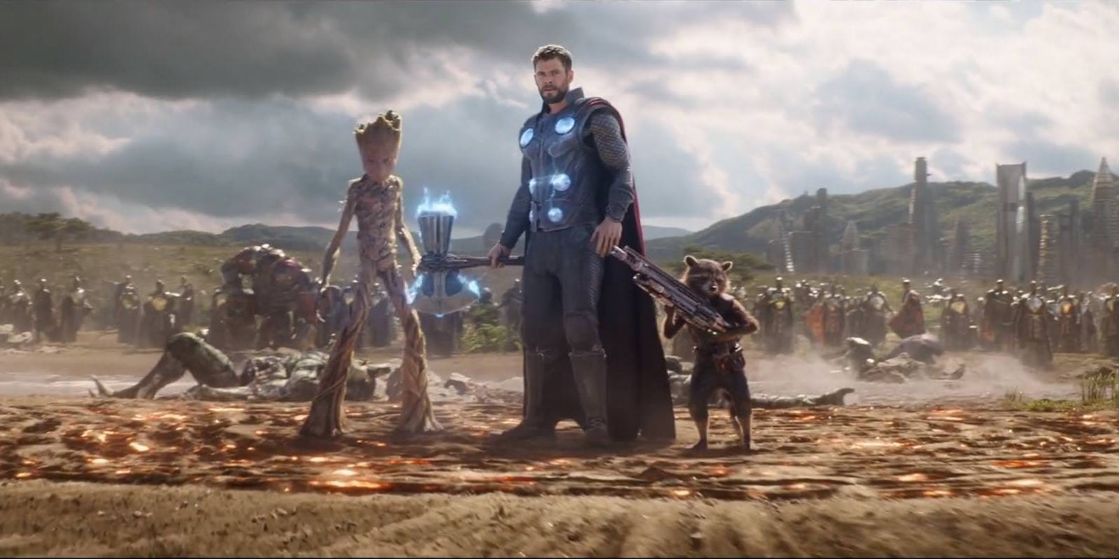 Thor, Rocket Racoon e Groot