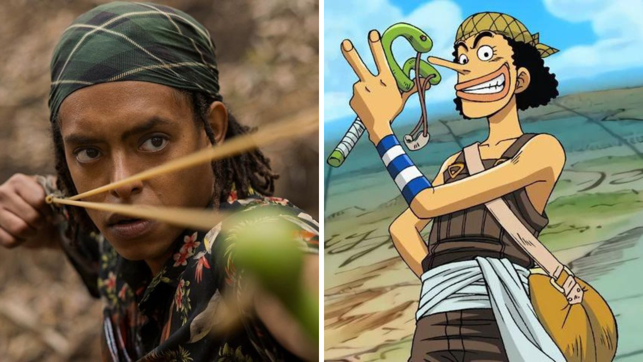 Jacob Gibson como Usopp e o Usopp em anime 