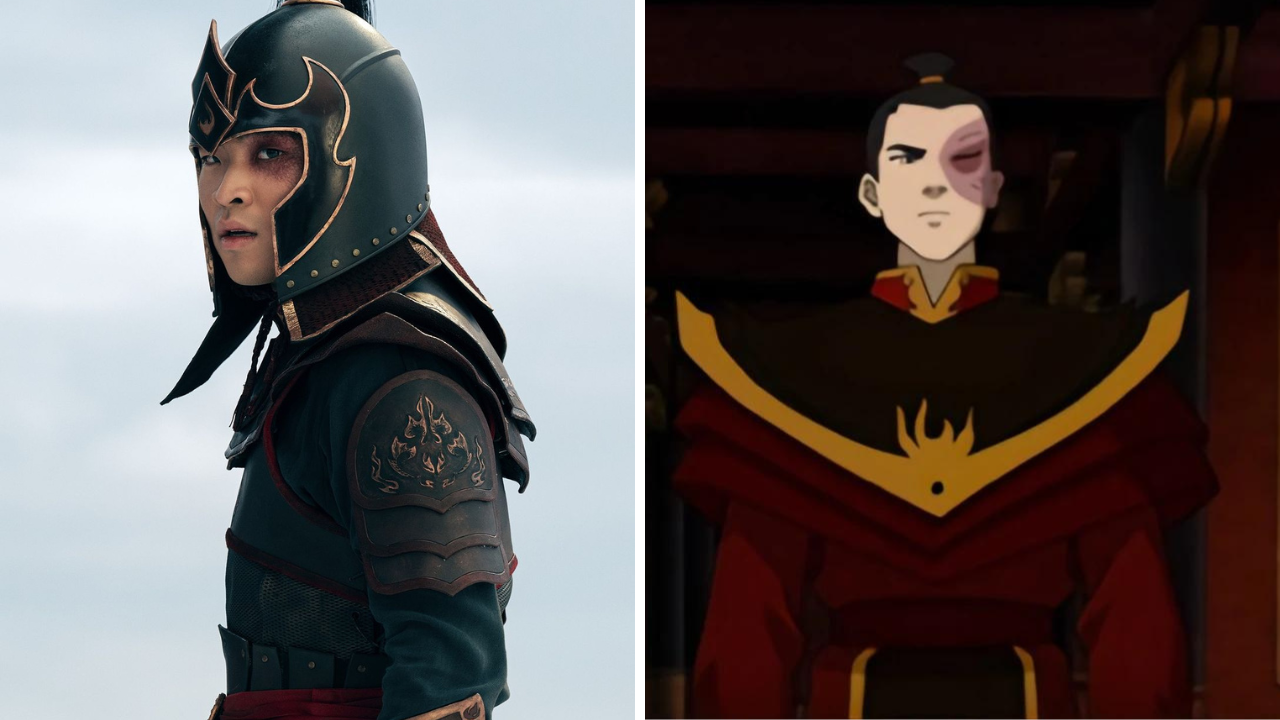 A versão do Zuko no live-action, interpretador por Dallas Liu, e no desenho animado